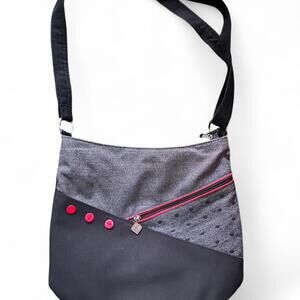 Women's Black and Grey Bag